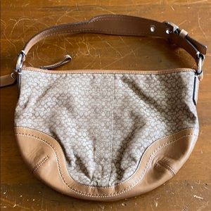 Brown and Tan Classic Coach purse